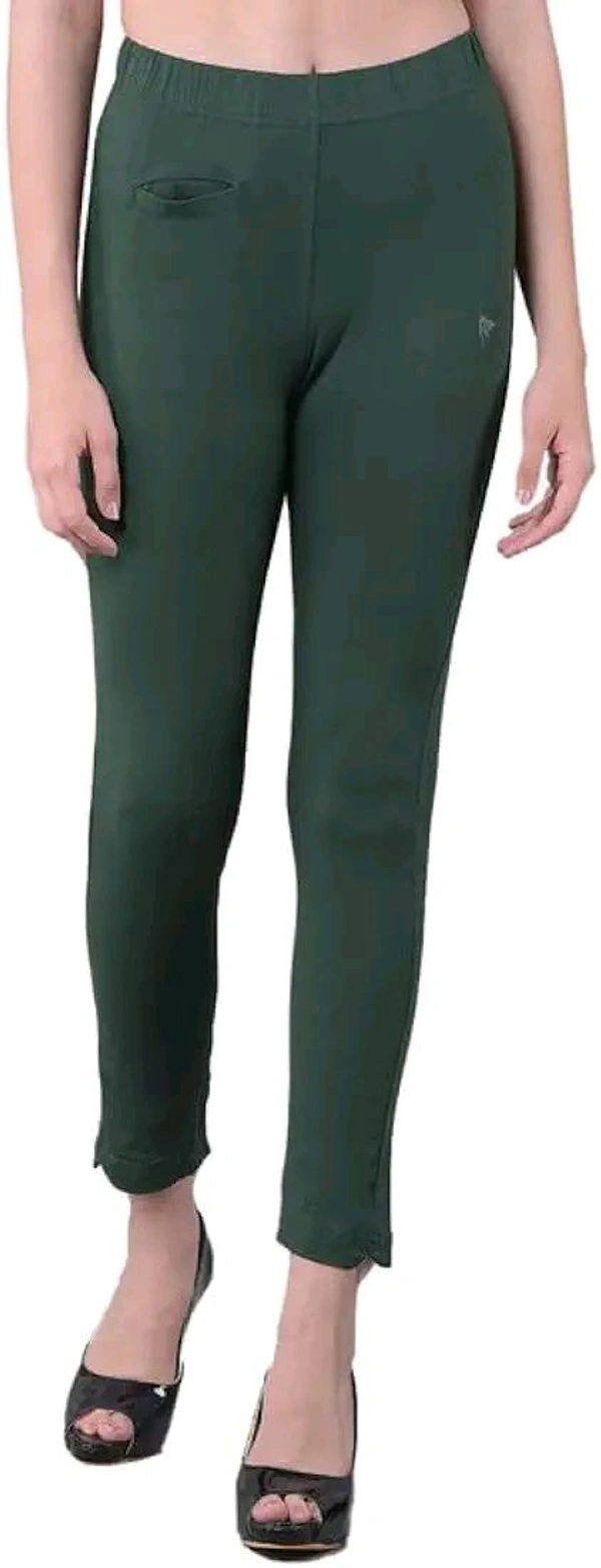 Comfort Lady KURTI PANTS | Comfort Lady Women's Cotton Blend Regular Fit for Casual,Formal and Daily Use Kurti Pants with Front Mobile Pocket  - FREE, Green