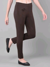 Comfort Lady KURTI PANTS | Comfort Lady Women's Cotton Blend Regular Fit for Casual,Formal and Daily Use Kurti Pants with Front Mobile Pocket  - FREE, Coffee