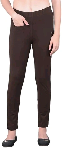 Comfort Lady KURTI PANTS | Comfort Lady Women's Cotton Blend Regular Fit for Casual,Formal and Daily Use Kurti Pants with Front Mobile Pocket  - FREE, Coffee