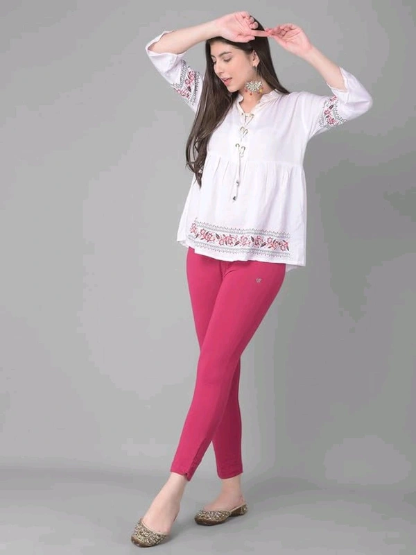Comfort Lady KURTI PANTS | Comfort Lady Women's Cotton Blend Regular Fit for Casual,Formal and Daily Use Kurti Pants with Front Mobile Pocket  - FREE, Dark Rani