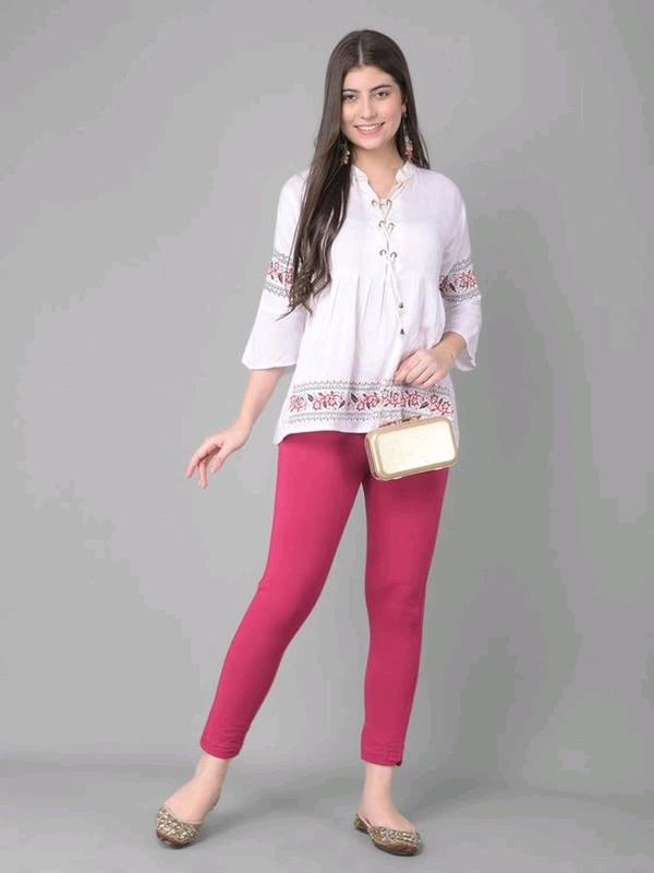 Comfort Lady KURTI PANTS | Comfort Lady Women's Cotton Blend Regular Fit for Casual,Formal and Daily Use Kurti Pants with Front Mobile Pocket  - FREE, Dark Rani