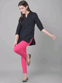 Comfort Lady KURTI PANTS | Comfort Lady Women's Cotton Blend Regular Fit for Casual,Formal and Daily Use Kurti Pants with Front Mobile Pocket  - FREE, Rani
