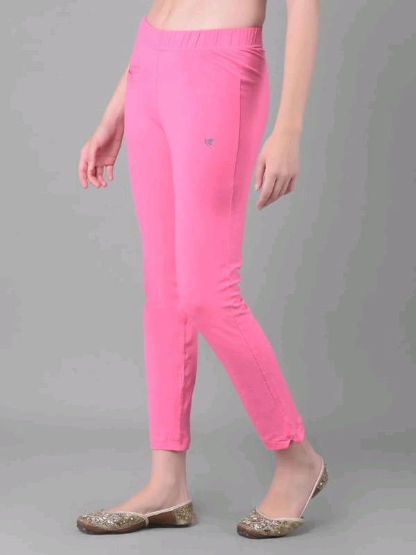 Comfort Lady KURTI PANTS | Comfort Lady Women's Cotton Blend Regular Fit for Casual,Formal and Daily Use Kurti Pants with Front Mobile Pocket  - FREE, Dark Babypink