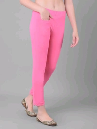 Comfort Lady KURTI PANTS | Comfort Lady Women's Cotton Blend Regular Fit for Casual,Formal and Daily Use Kurti Pants with Front Mobile Pocket  - FREE, Dark Babypink