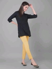 Comfort Lady KURTI PANTS | Comfort Lady Women's Cotton Blend Regular Fit for Casual,Formal and Daily Use Kurti Pants with Front Mobile Pocket  - FREE, DarkSkin