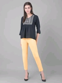 Comfort Lady KURTI PANTS | Comfort Lady Women's Cotton Blend Regular Fit for Casual,Formal and Daily Use Kurti Pants with Front Mobile Pocket  - FREE, SKiN