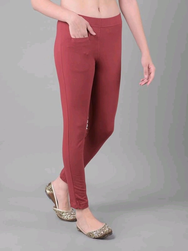 Comfort Lady KURTI PANTS | Comfort Lady Women's Cotton Blend Regular Fit for Casual,Formal and Daily Use Kurti Pants with Front Mobile Pocket  - FREE, MAROON