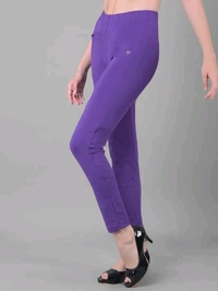 Comfort Lady KURTI PANTS | Comfort Lady Women's Cotton Blend Regular Fit for Casual,Formal and Daily Use Kurti Pants with Front Mobile Pocket  - FREE, Purple