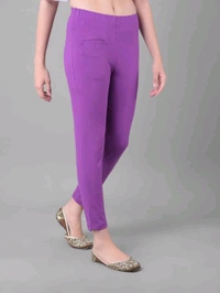 Comfort Lady KURTI PANTS | Comfort Lady Women's Cotton Blend Regular Fit for Casual,Formal and Daily Use Kurti Pants with Front Mobile Pocket  - FREE, Light Purple