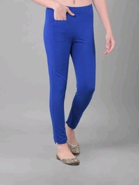 Comfort Lady KURTI PANTS | Comfort Lady Women's Cotton Blend Regular Fit for Casual,Formal and Daily Use Kurti Pants with Front Mobile Pocket  - FREE, Royal Blue