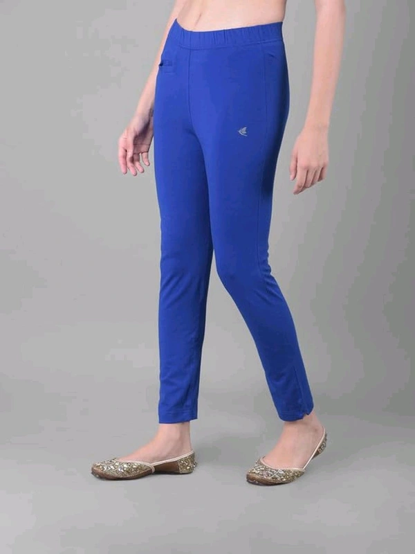 Comfort Lady KURTI PANTS | Comfort Lady Women's Cotton Blend Regular Fit for Casual,Formal and Daily Use Kurti Pants with Front Mobile Pocket  - FREE, Royal Blue