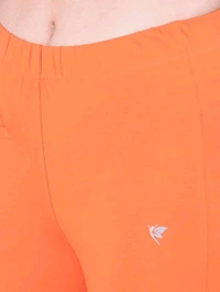 Comfort Lady KURTI PANTS | Comfort Lady Women's Cotton Blend Regular Fit for Casual,Formal and Daily Use Kurti Pants with Front Mobile Pocket  - FREE, Orange