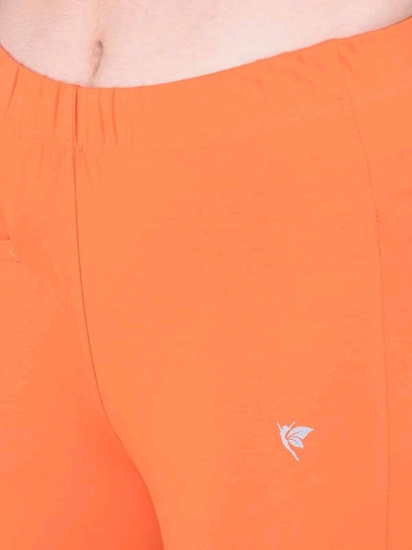 Comfort Lady KURTI PANTS | Comfort Lady Women's Cotton Blend Regular Fit for Casual,Formal and Daily Use Kurti Pants with Front Mobile Pocket  - FREE, Orange