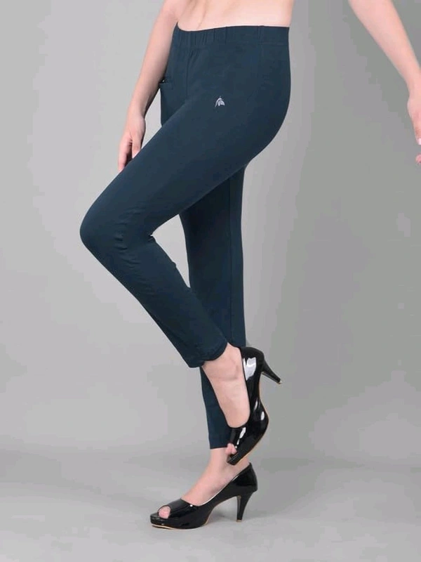 Comfort Lady KURTI PANTS | Comfort Lady Women's Cotton Blend Regular Fit for Casual,Formal and Daily Use Kurti Pants with Front Mobile Pocket  - FREE, Navy Blue