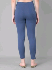 Comfort Lady KURTI PANTS | Comfort Lady Women's Cotton Blend Regular Fit for Casual,Formal and Daily Use Kurti Pants with Front Mobile Pocket  - FREE, Light NevyBlue