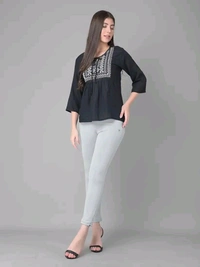 Comfort Lady KURTI PANTS | Comfort Lady Women's Cotton Blend Regular Fit for Casual,Formal and Daily Use Kurti Pants with Front Mobile Pocket  - FREE, Light Grey