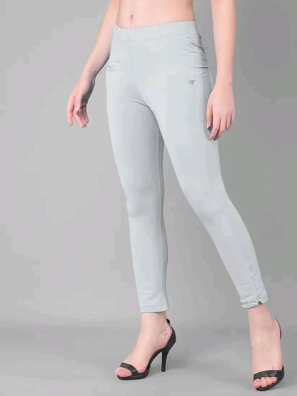 Comfort Lady KURTI PANTS | Comfort Lady Women's Cotton Blend Regular Fit for Casual,Formal and Daily Use Kurti Pants with Front Mobile Pocket  - FREE, Light Grey