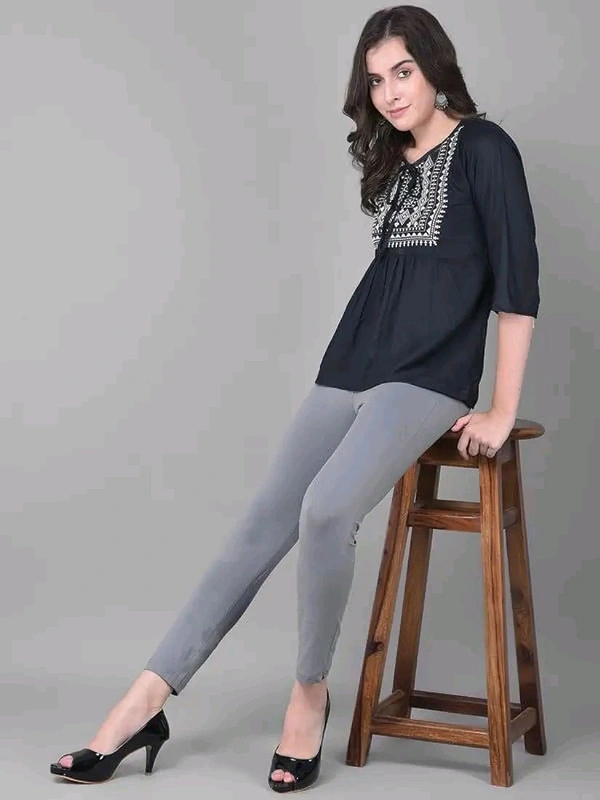 Comfort Lady KURTI PANTS | Comfort Lady Women's Cotton Blend Regular Fit for Casual,Formal and Daily Use Kurti Pants with Front Mobile Pocket  - FREE, Gray