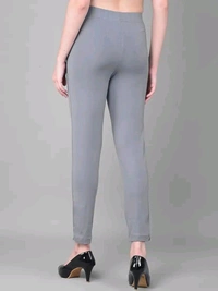 Comfort Lady KURTI PANTS | Comfort Lady Women's Cotton Blend Regular Fit for Casual,Formal and Daily Use Kurti Pants with Front Mobile Pocket  - FREE, Gray
