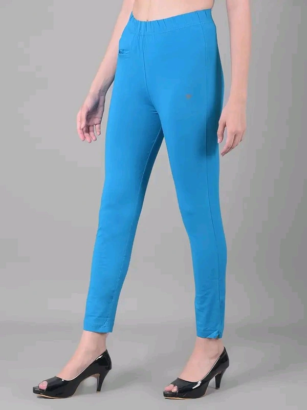 Comfort Lady KURTI PANTS | Comfort Lady Women's Cotton Blend Regular Fit for Casual,Formal and Daily Use Kurti Pants with Front Mobile Pocket  - FREE, SKY Blue
