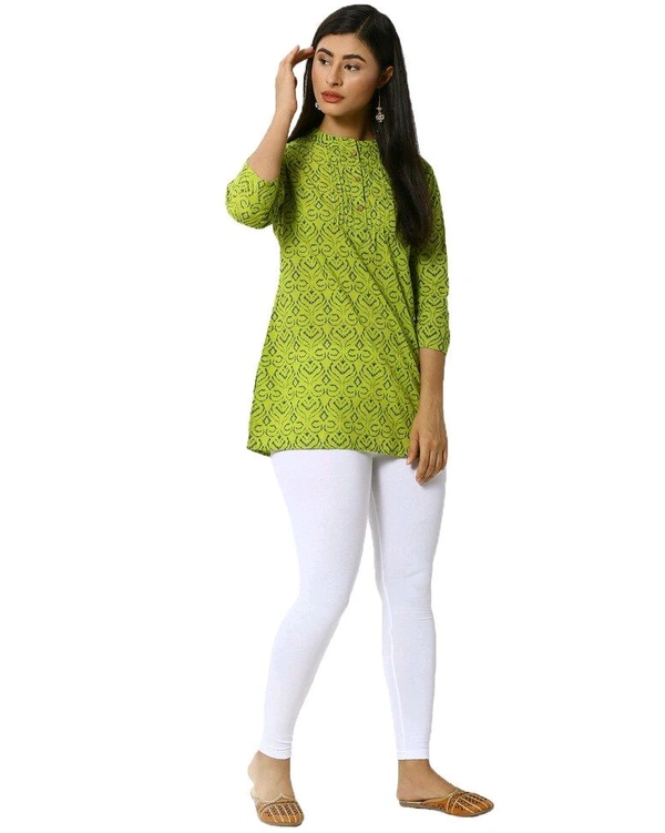 Cotton Lycra Ankle Length Leggings  - 2XL, White