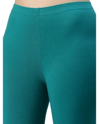 Cotton Lycra Ankle Length Leggings  - 2XL, Sea Green