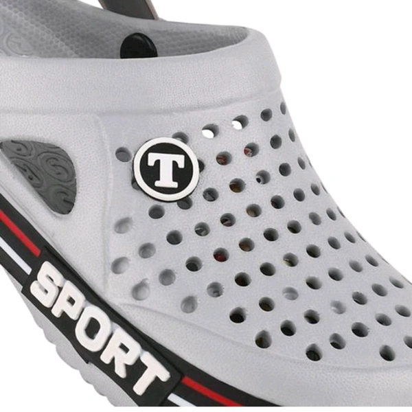 Mens Stylish Slider Clogs  - Grey, 6