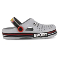 Mens Stylish Slider Clogs  - Grey, 6