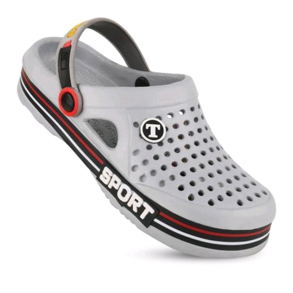 Mens Stylish Slider Clogs  - Grey, 8