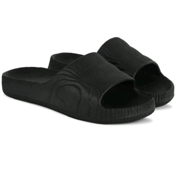 Mens Stylish Slippers Black - 8, Black