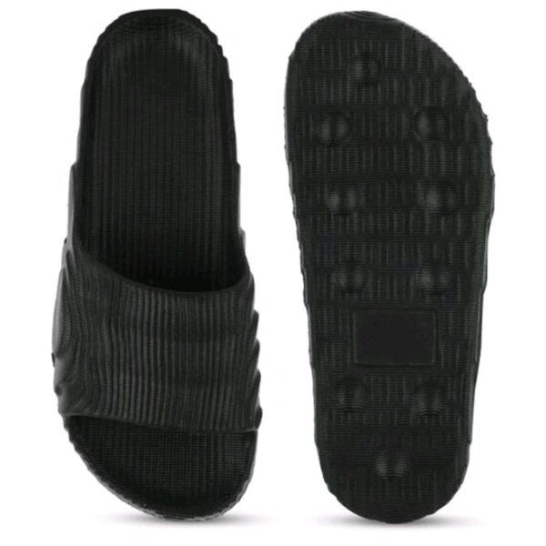 Mens Stylish Slippers Black - 8, Black