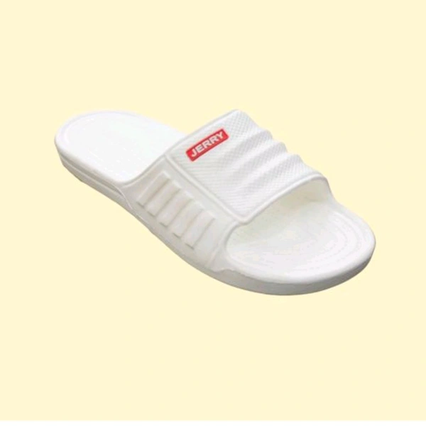 Men's Stylish Slippers White  - 8, White