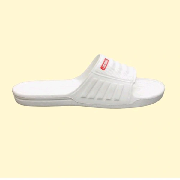 Men's Stylish Slippers White  - 8, White