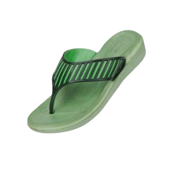 Stylish Women Girls Ladies Slippers Green  - 6