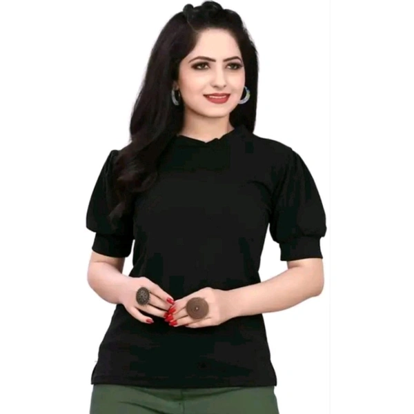 Women's Western Wear Fancy Tops Black - L