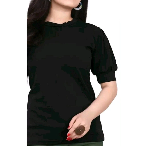 Women's Western Wear Fancy Tops Black - L