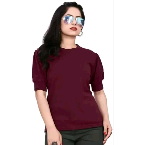 Women's Western Wear Fancy Tops Maroon  - XL