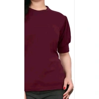 Women's Western Wear Fancy Tops Maroon  - XL