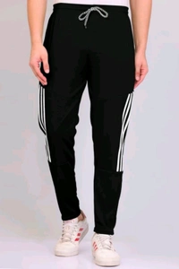 Mens Track Pants Black - M