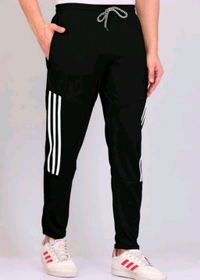 Mens Track Pants Black - M