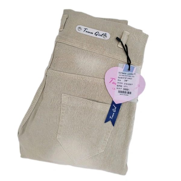 Town Girls  Girls & Women Ankle Length Stylish Jeans Skin  - 28