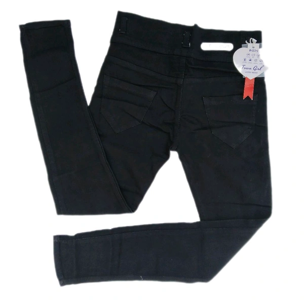 Town Girls  Girls & Women Ankle Length Stylish Jeans Black - 32