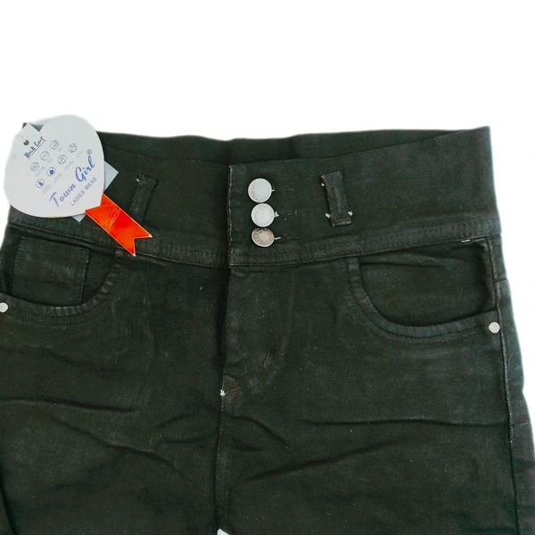 Town Girls  Girls & Women Ankle Length Stylish Jeans Black - 32