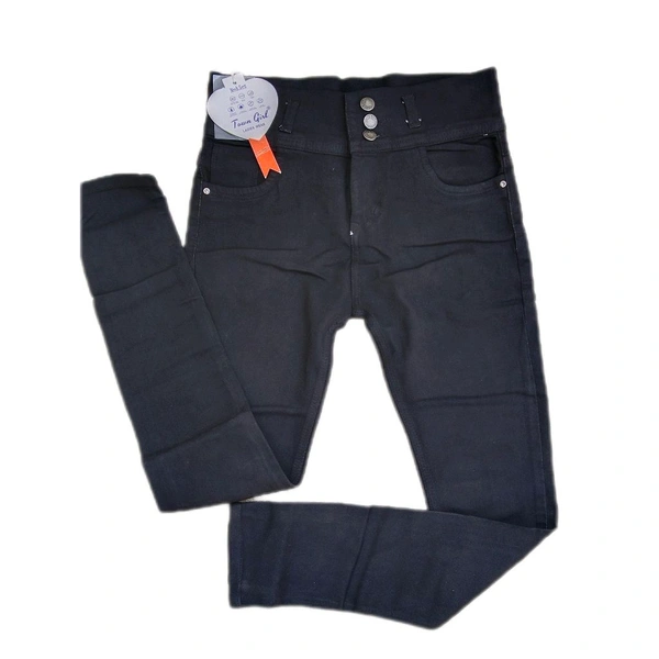 Town Girls  Girls & Women Ankle Length Stylish Jeans Black - 32