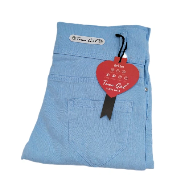 Town Girls  Girls & Women Ankle Length Stylish Jeans Light Blue  - 30