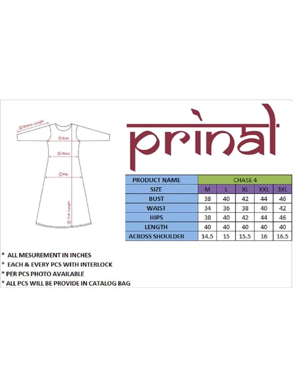 PRINAL Cotton Embroidered Straight Kurta Light Orange (BX72005) - XXL