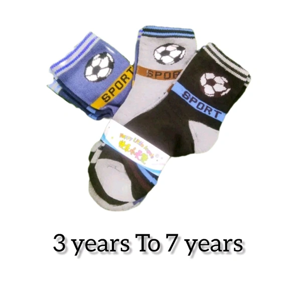 Kids Socks 3 Years To 7 Years ( Pack Of 3 )