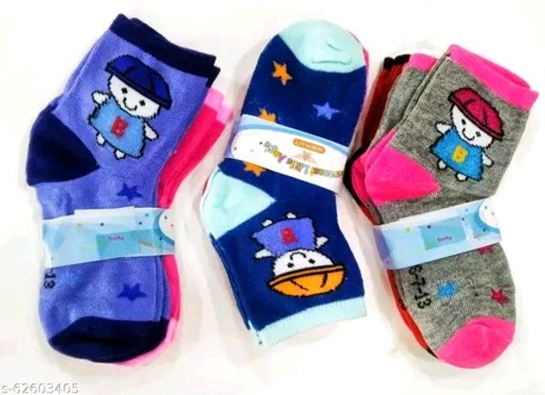 Kids Socks 3 Years To 7 Years ( Pack Of 3 )