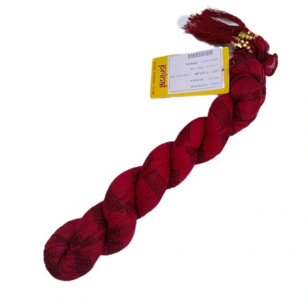 Net Stripes Dupatta Maroon 2.10 meters 