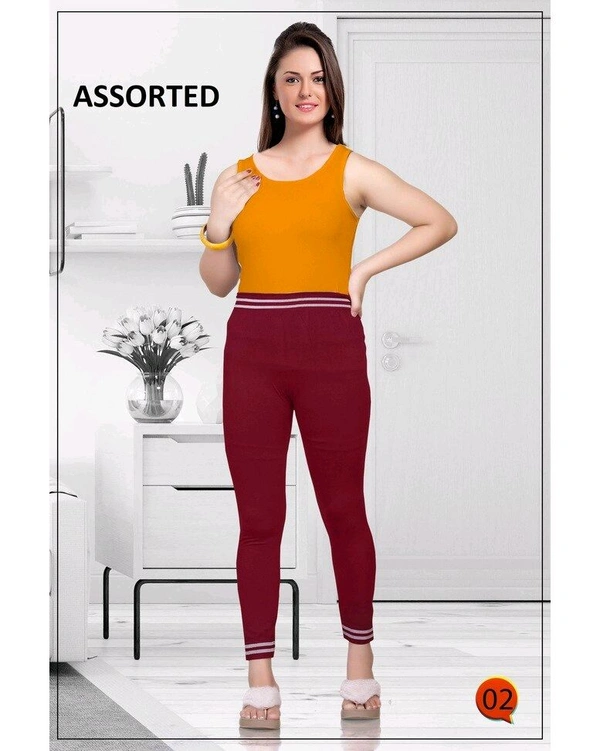 Stretch Skinny Fit Jeggings Maroon 